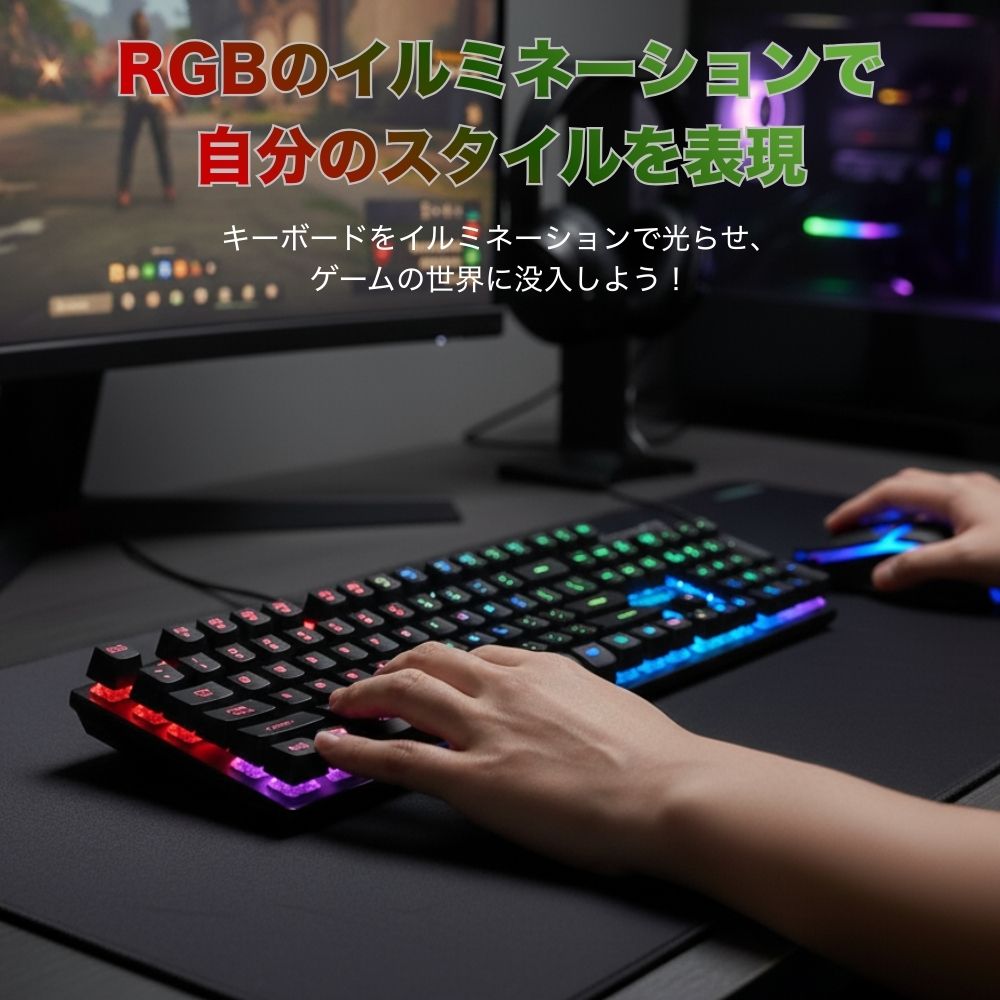 ゲーミングキーボード マウスセット 有線 ps5 ps4 switch 任天堂