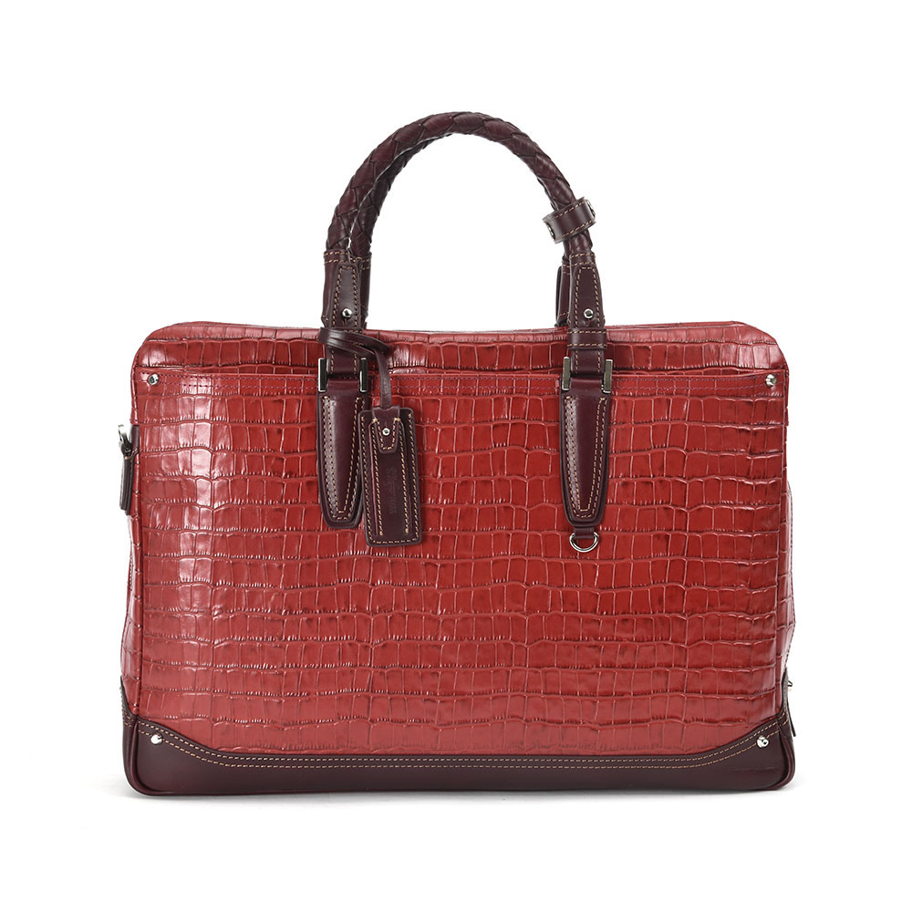ビジネスバッグ おしゃれ 本革 メンズ Kiefer neu クロコ型押しレザー