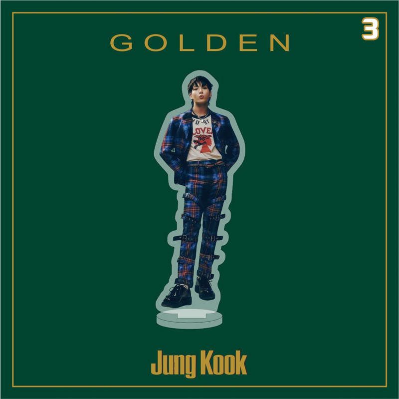 2番目半額 Jung Kookグッズ GOLDEN グク 3D 防弾少年団 写真 卓上 10cm