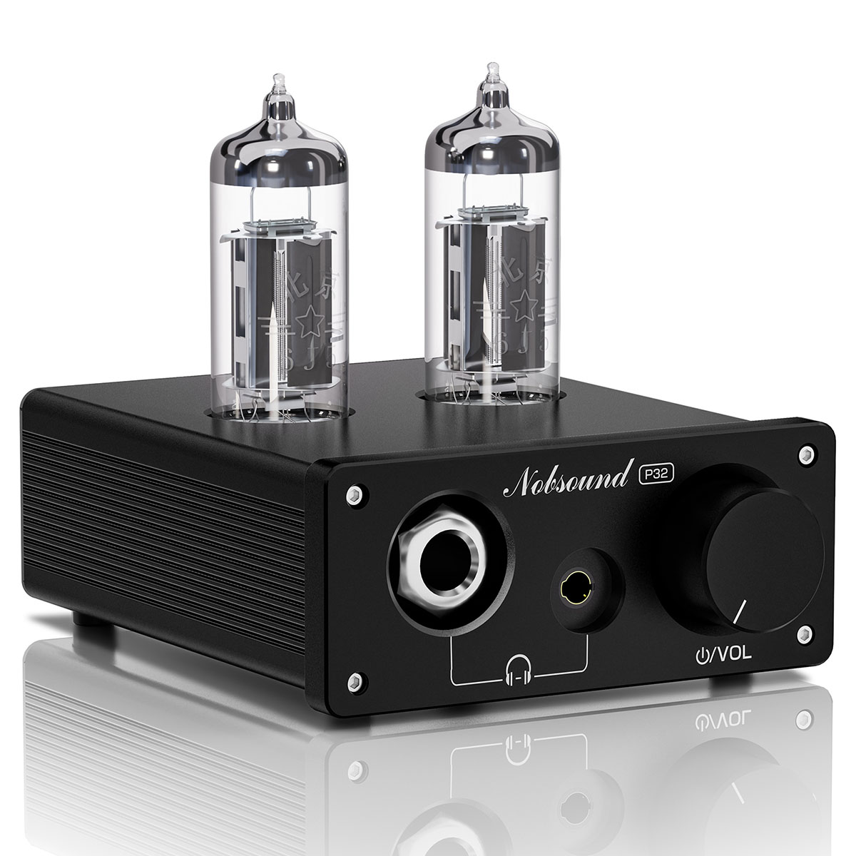 Nobsound P32 ミニ 真空管 ヘッドホンアンプ & プリアンプ 6J5チューブ