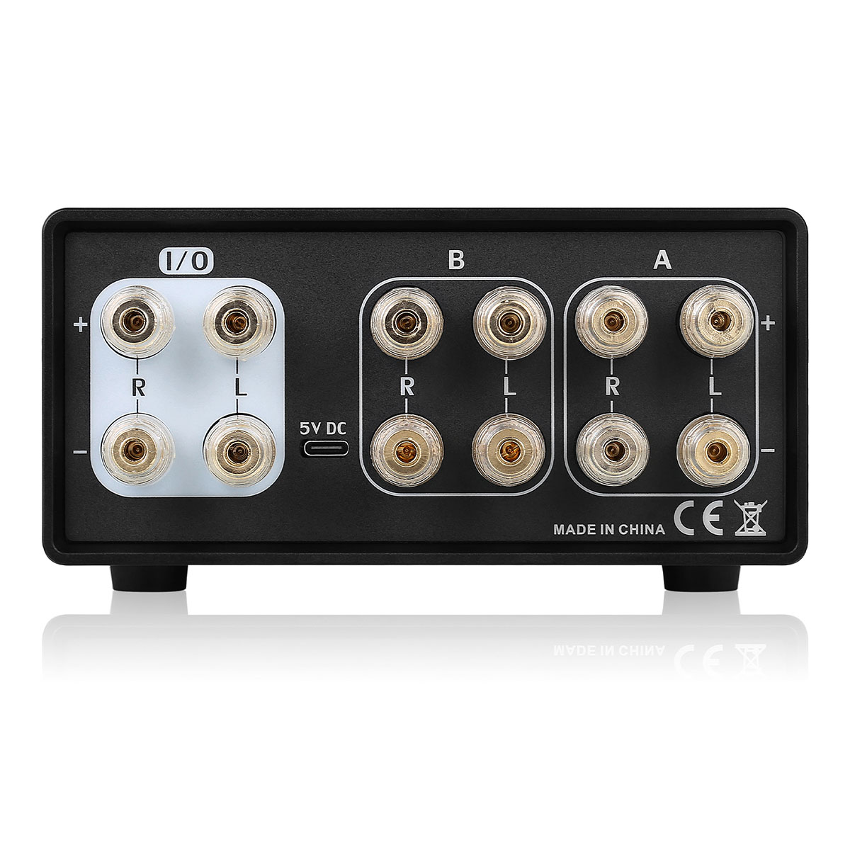 Nobsound 2 ゾーン アンプ / スピーカー セレクター ボックス VU