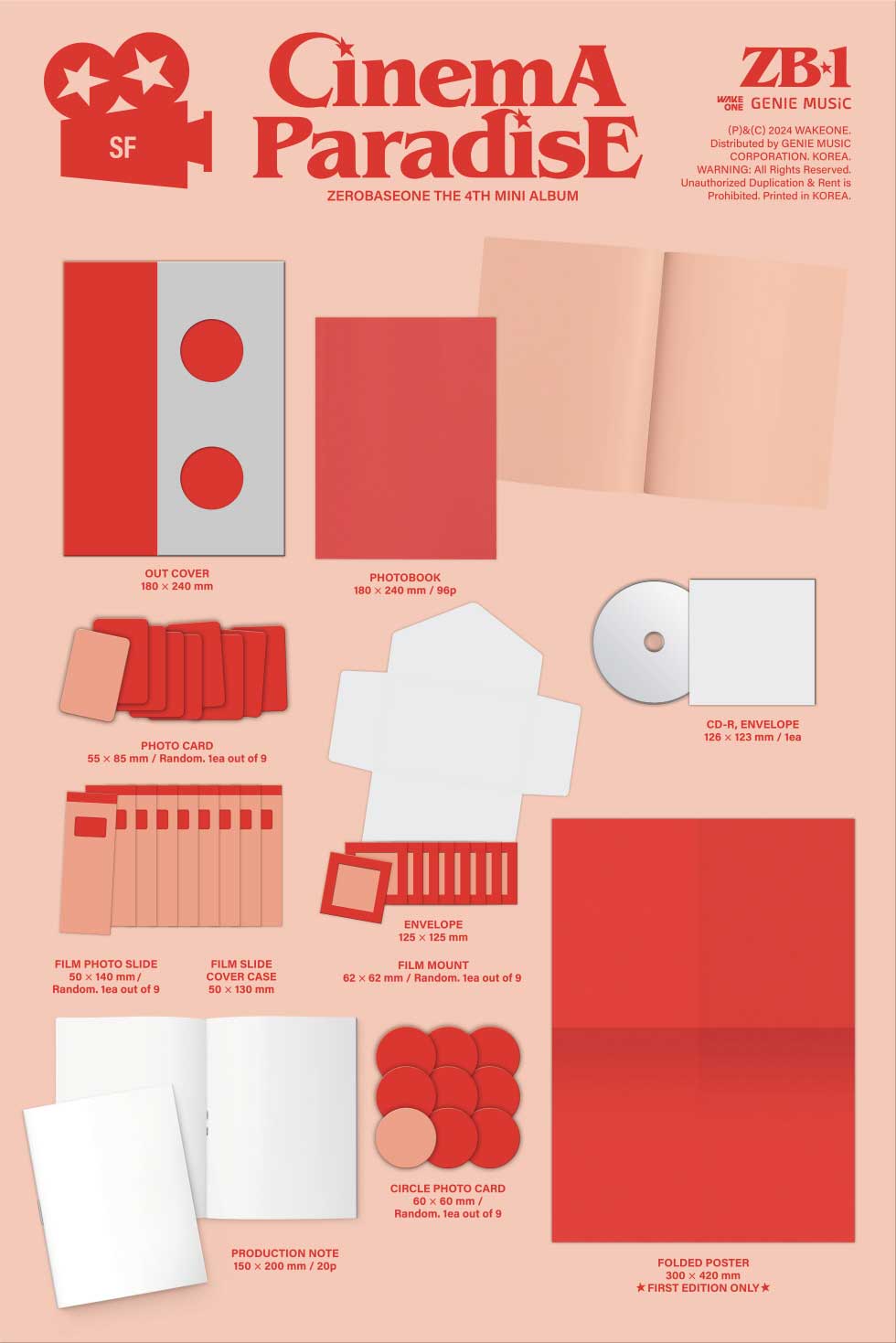 8/27 韓国発売】ZEROBASEONE ゼロベースワン ZB1 ゼベワン 4TH MINI