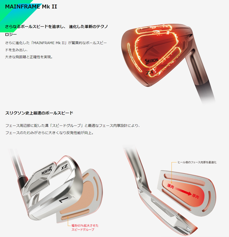 SRIXON スリクソン ZX5 Mk2 アイアン #5-P 6本セット プロジェクトX