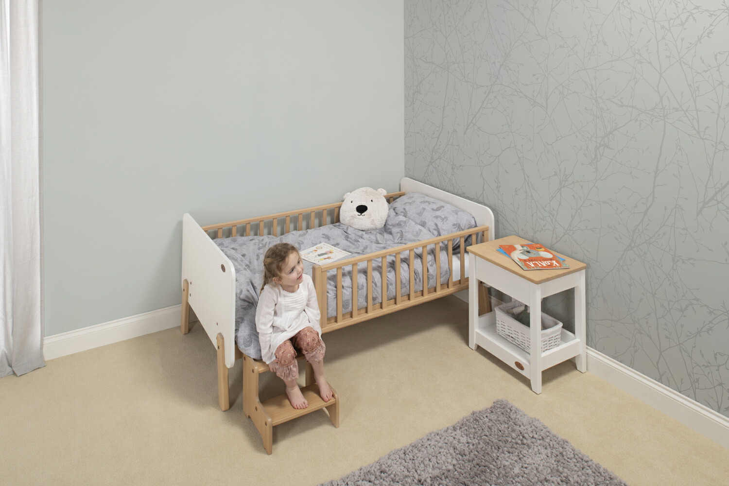 Boori ブーリ キッズベッド アーモンド&ホワイト 子育て BK-NABSB