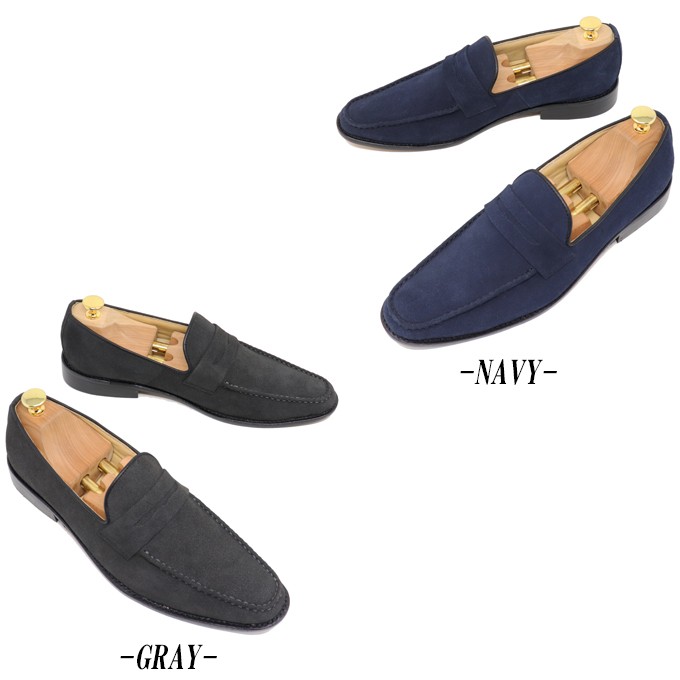 本革 メンズ スエード ローファー スリッポン ビジネス カジュアル