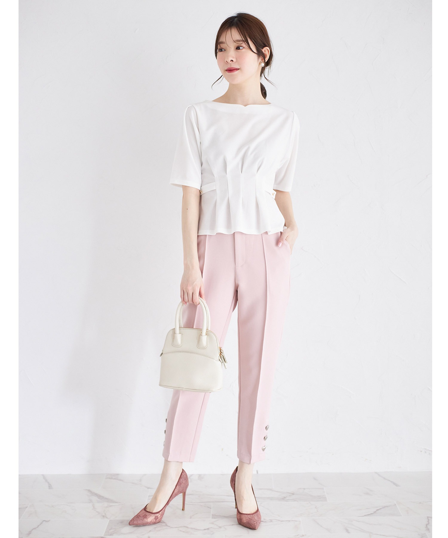 tocco closet（トッコ クローゼット） ポケット付き裾ハートボタン装飾