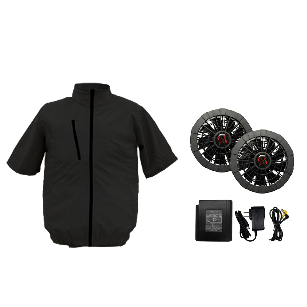 空調ウェア 空調作業服 2025 半袖 フルセット サイドファン 最強