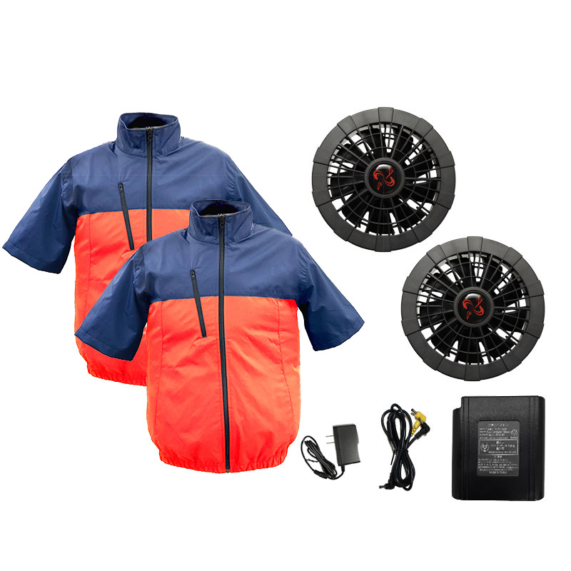 服2枚付き 空調ウェア 空調作業服 半袖 フルセット 2025 最強 ファン