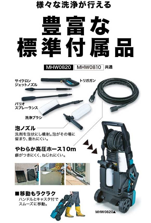 マキタ（makita） 高圧洗浄機 MHW0820 高機能タイプ : Tool-Shop山村