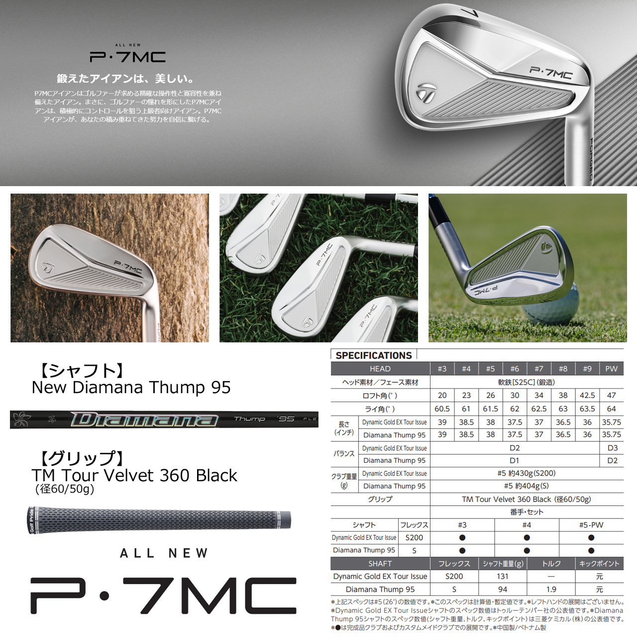 P700シリーズ テーラーメイド TaylorMade P7MC アイアンセット 6本