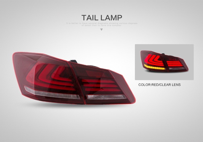 アコード CR5CR6 LED テールランプ 流れる ウインカー スモーク レッド