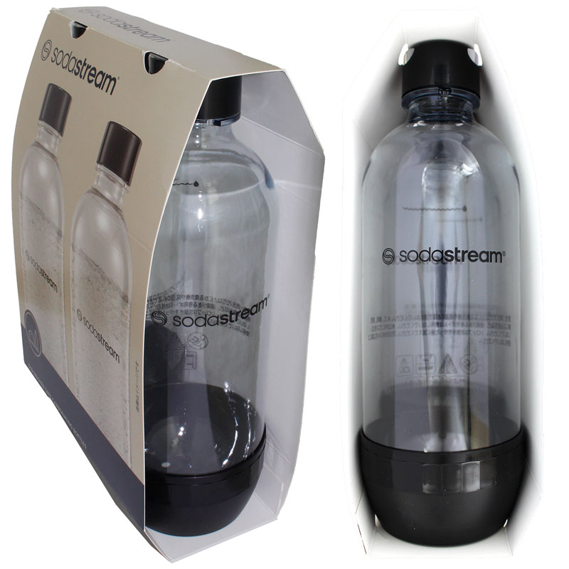 SodaStream ソーダストリーム DWSボトル ブラック ツインパック 1L