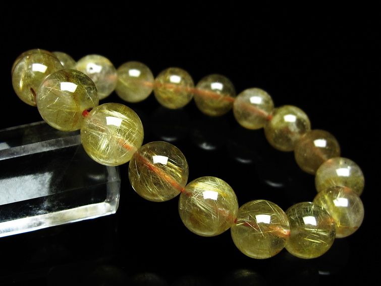 ルチルクォーツ ブレスレット 11mm タイチンルチルクォーツ