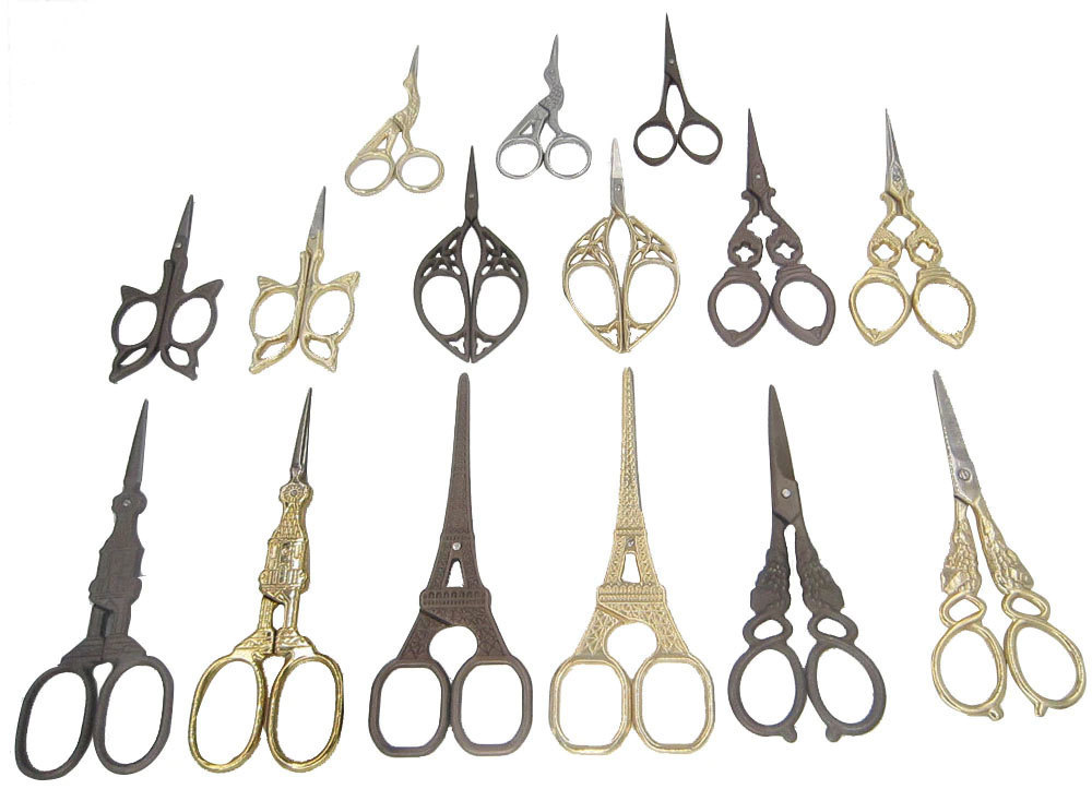 アンティーク ハサミ クラフト用 糸切り はさみ 握りはさみ ポイント