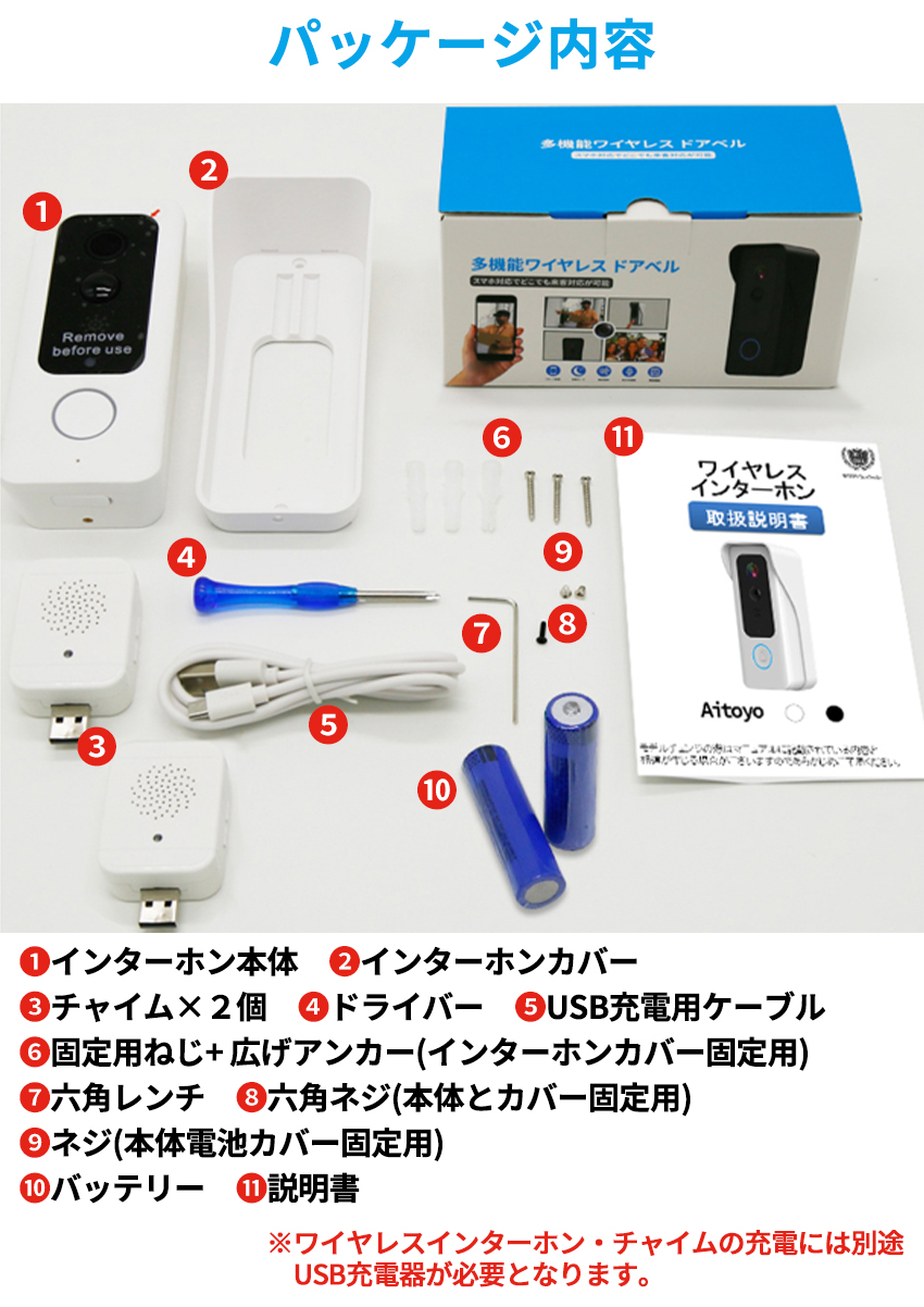 インターホン カメラ付き 防犯カメラ ドアホン インターフォン