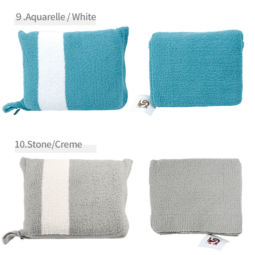 Kashwere（カシウエア） THROW MINI IN STRIPPED POUCH ポーチ付きミニ