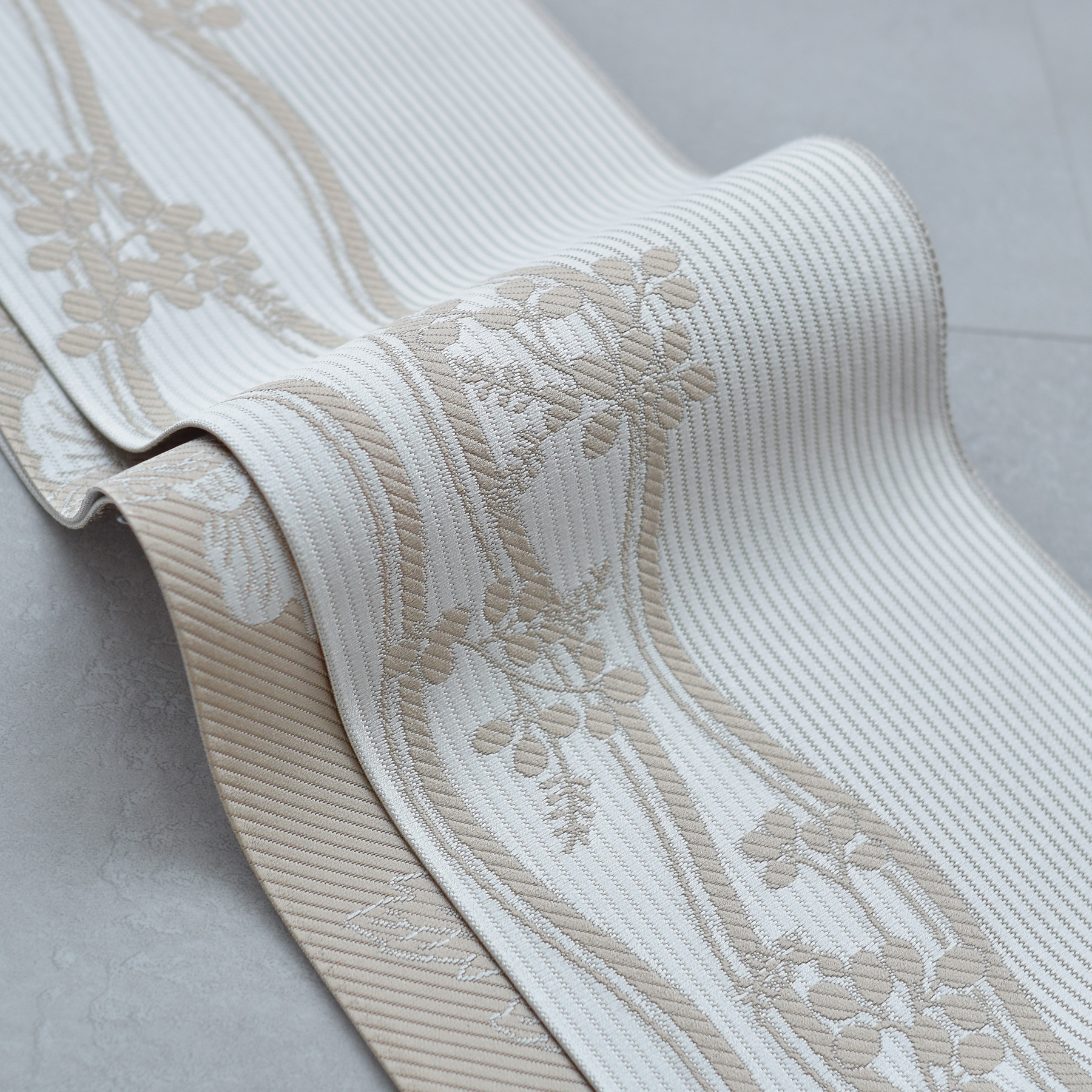 utatane 帯 小袋帯 正絹 半幅帯 博多織 長尺 リバーシブル 牡丹