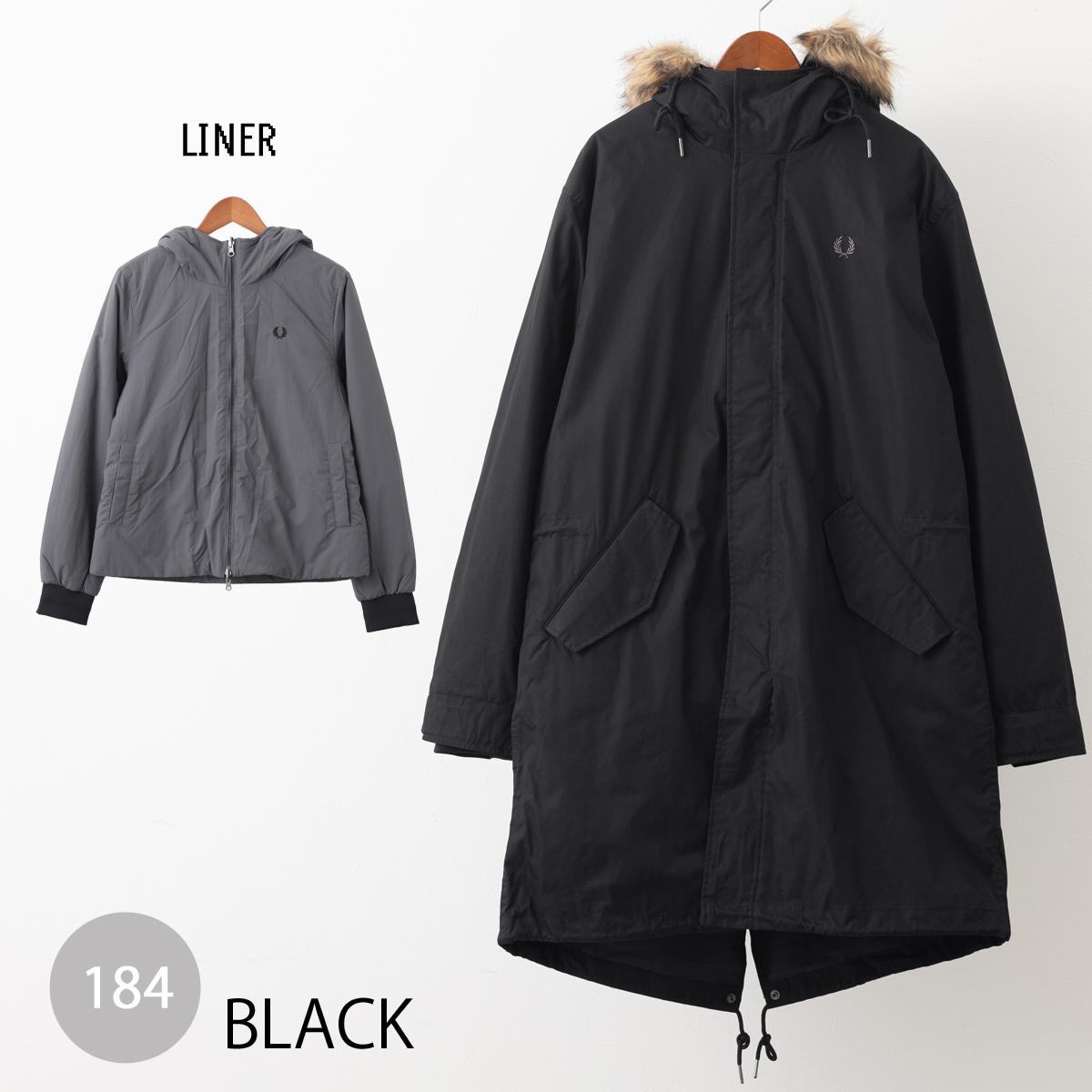 FRED PERRY（フレッドペリー） メンズ モッズコート フィッシュテール