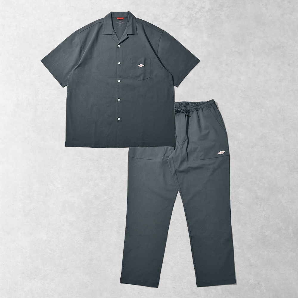 BALL セットアップ メンズ 2点セット オープンカラー シャツ イージー