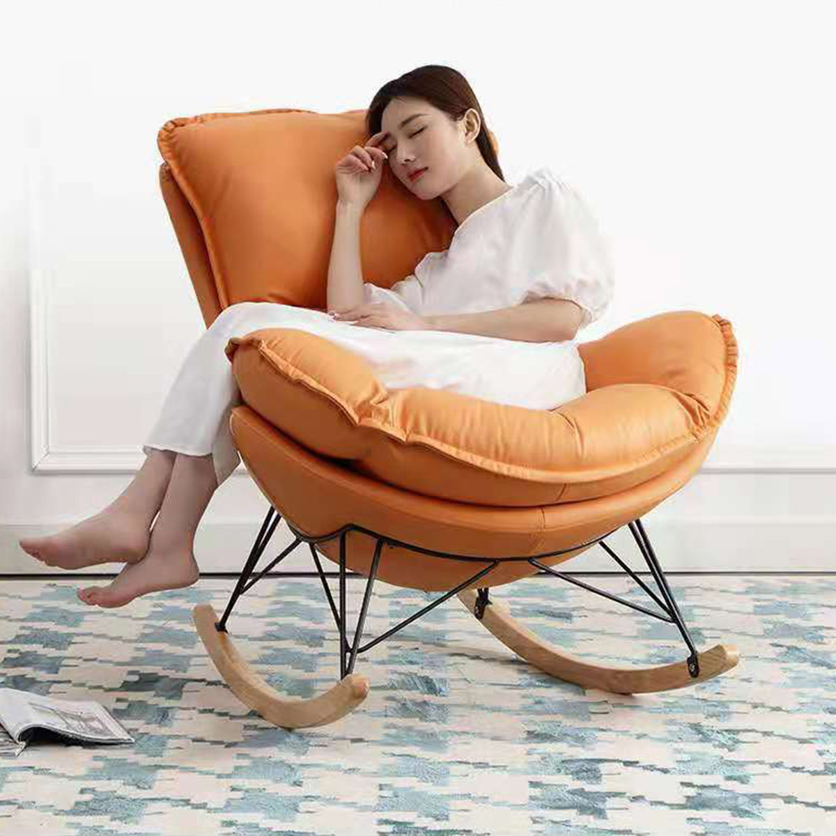 VEROMAN ロッキングチェア オットマンセット セット オットマン 椅子