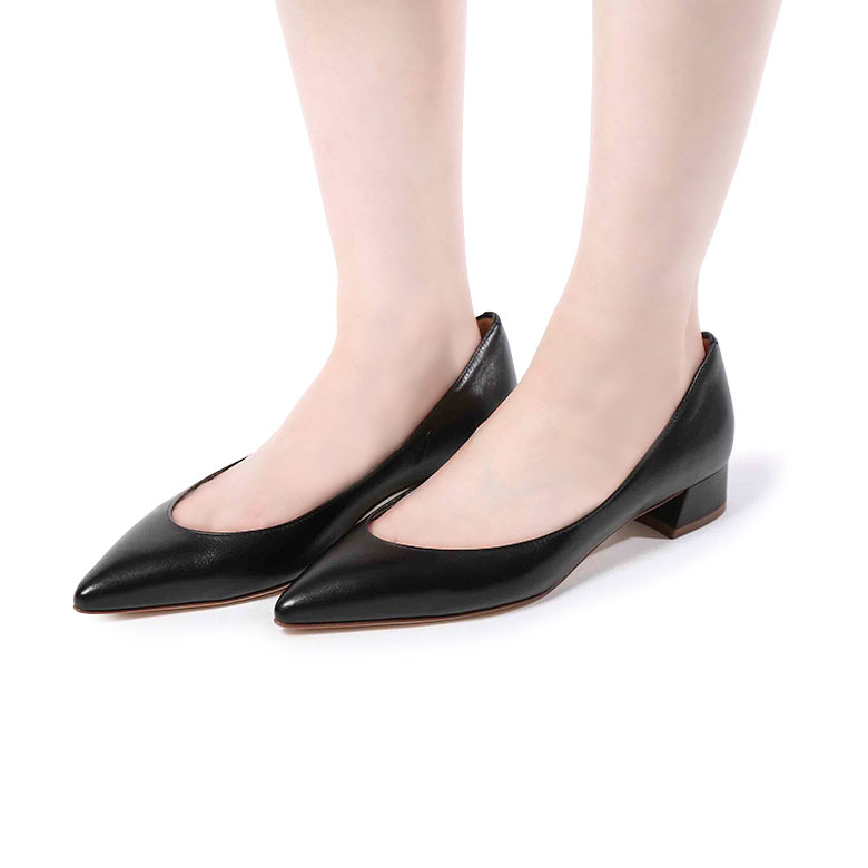 ファビオルスコーニ パンプス ポインテッドトゥ チャンキーヒール