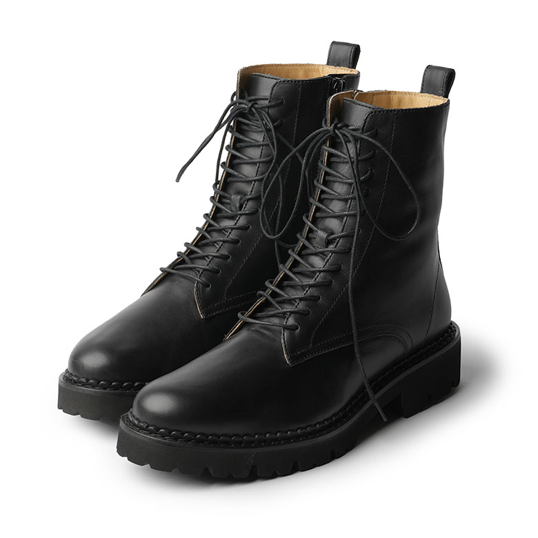 FABIO RUSCONI（ファビオルスコーニ） ショートブーツレースアップ