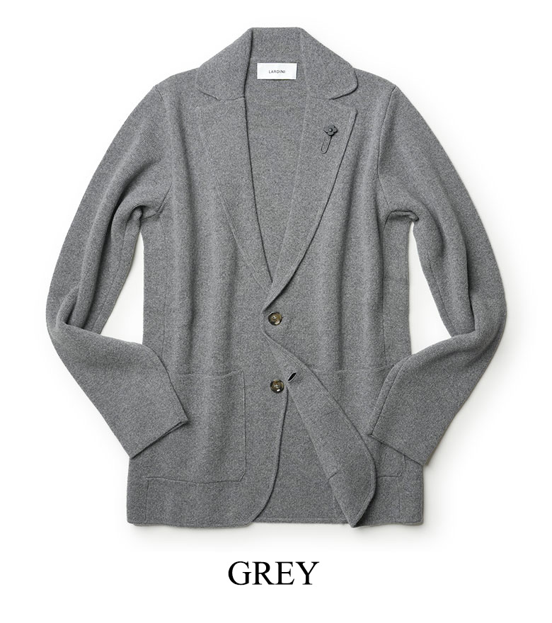 LARDINI（ラルディーニ） ニットジャケット ウール シングル 12ゲージ