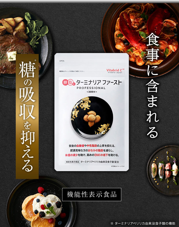 VitabridC 公式 ターミナリアファースト（グルメサプリ）2袋 血糖値 中