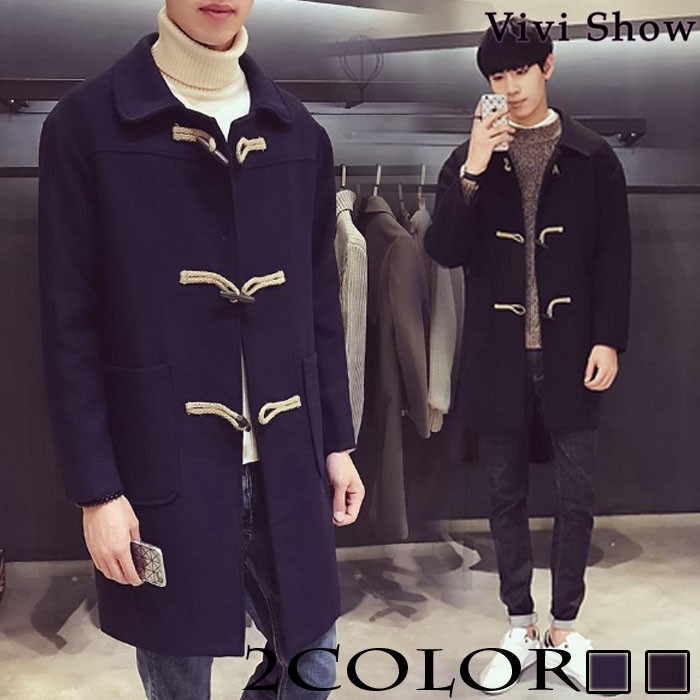 ダッフルコート メンズ メルトン ロングコート vivishow : VIVISHOW