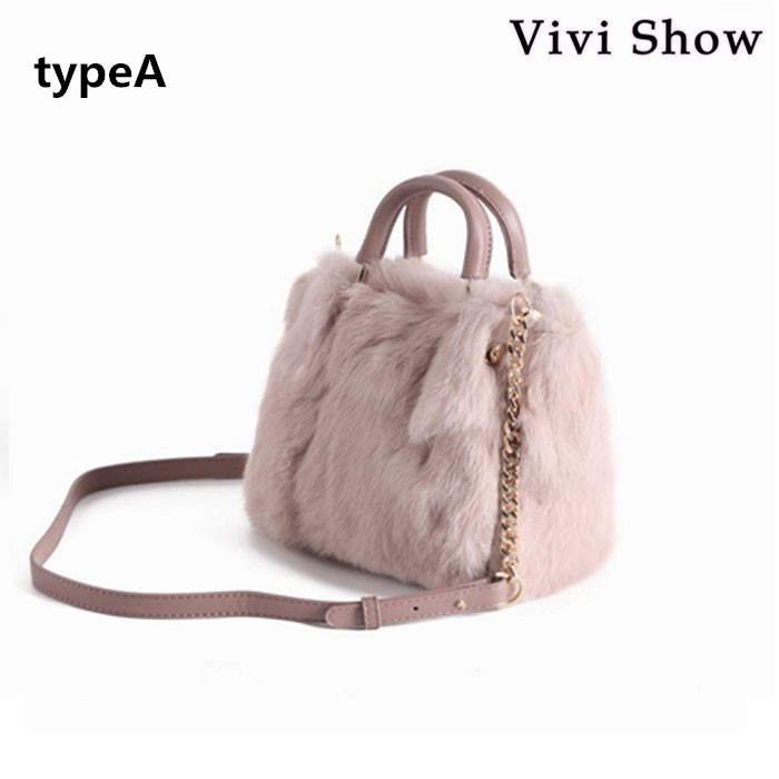 ファーバッグ ハンドバッグ ショルダーバッグ レディース 2way