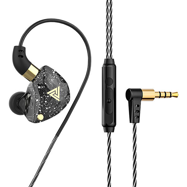 カナル型 耳掛け式 イヤホン 4極 3.5mm 有線接続 リモコン付き マイク