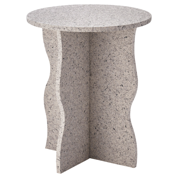 東谷 サイドテーブル テラゾー柄 ベッドサイドテーブル 円形 丸