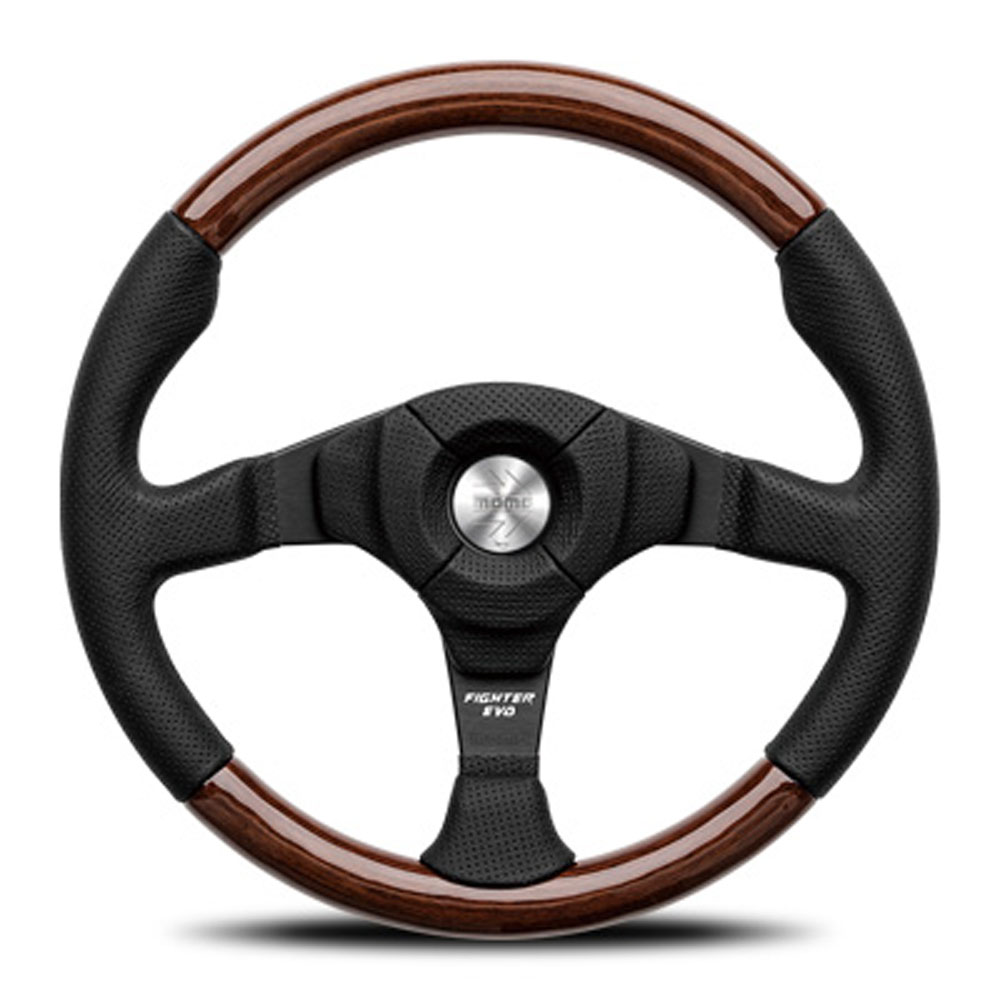 MOMO（モモ） ステアリング FIGHTER EVO LEATHER＆WOOD 350mm