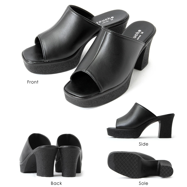 ポラトシェ オフィスサンダル 歩きやすい 厚底 8cmヒール 日本製 美脚