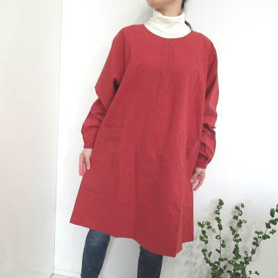 割烹着 おしゃれ 保育士 オシャレ 薄手 綿100 コットン 日本製 生地