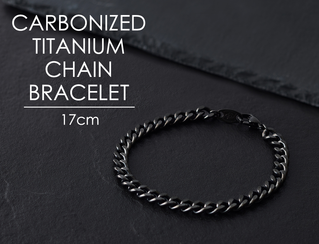 Phiten（ファイテン） 炭化チタンチェーンブレス 17cm【公式