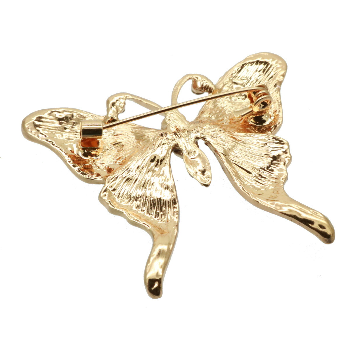 ブローチ 蝶 バタフライ 虫 ラインストーン パヴェ キラキラ おしゃれ