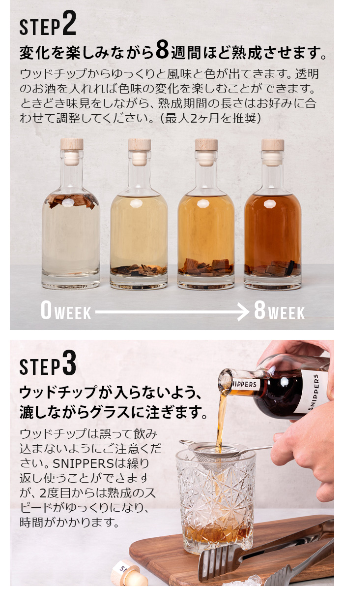 樽熟成キット ウィスキー ウッドチップ spek SNIPPERS Gift Pack Mix