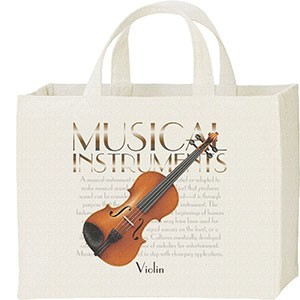 ヴァイオリン（バイオリン）楽器シリーズ/キャンバスバッグ・スクエア