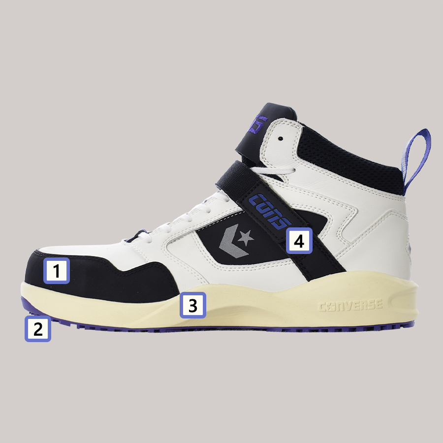 コンバース CPD RUN 'N SLAM PS ランスラム 安全靴 作業靴 ハイカット