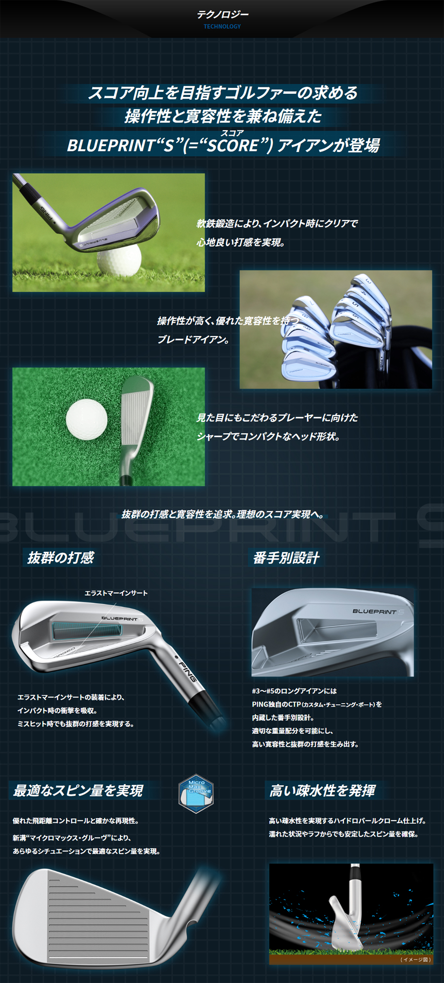 BLUEPRINT PING S IRON 単品 / ピン ブループリント エス アイアン