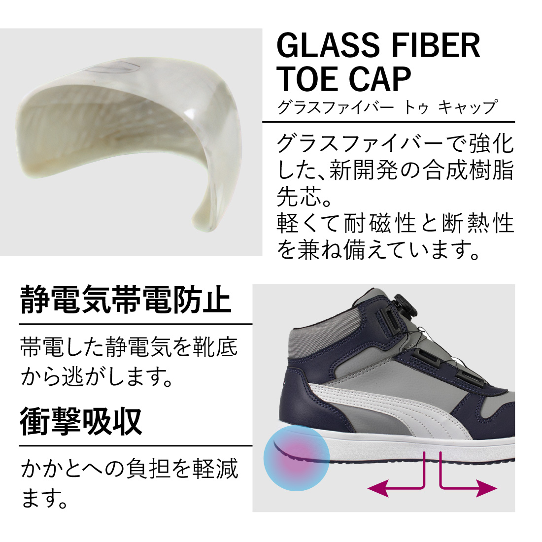 PUMA（プーマ） 安全靴 PUMA SAFETY フロントコート ディスク ミッド