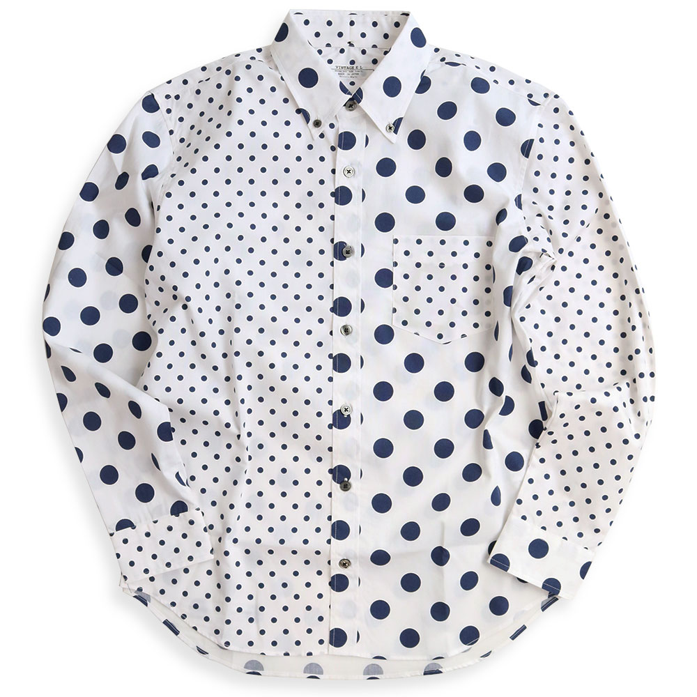 vintage el（ヴィンテージイーエル） 水玉柄シャツ ドットシャツ