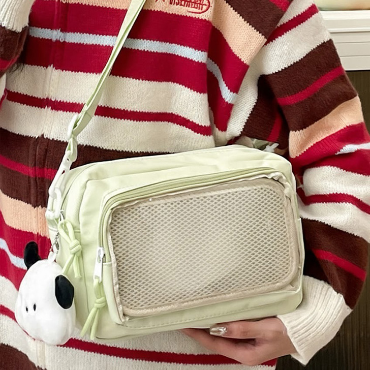 REAL STYLE 痛バッグ 痛バ ショルダーバッグ メッシュボード付き 缶