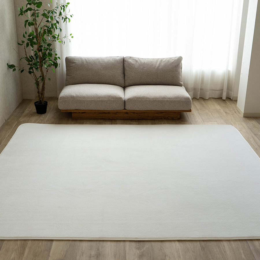 サヤンサヤン ラグ 洗える 95×140 サラふわ ラグマット 北欧 無地