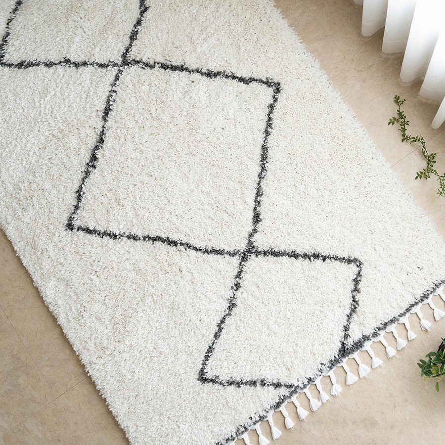 サヤンサヤン ラグ 2畳 ベニワレン 風 ウィルトン織 モロッカン