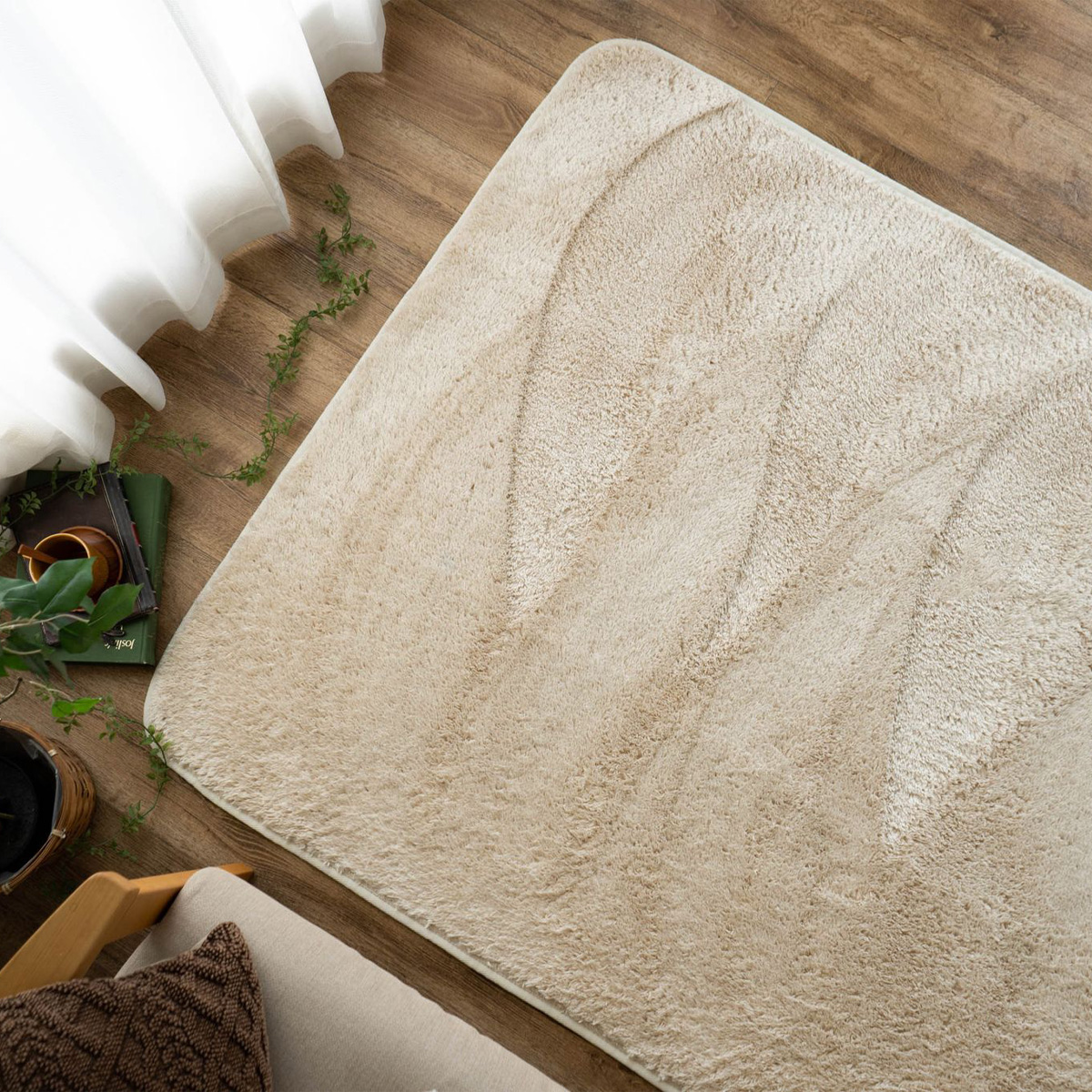 サヤンサヤン シャギー ラグ 洗える 毛足 短い 3畳 マット 190×240