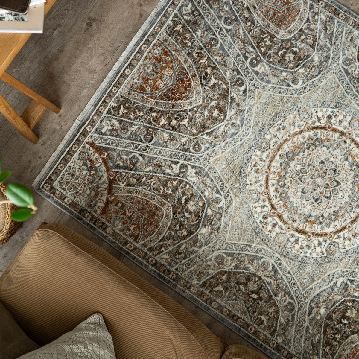 サヤンサヤン ラグ オリエンタル柄 約 4.5畳 ペルシャ 絨毯 ラグマット