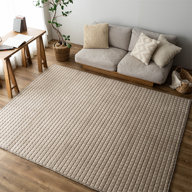 サヤンサヤン ラグ 1.5畳 洗える 抗菌防臭 ラグマット 130x190