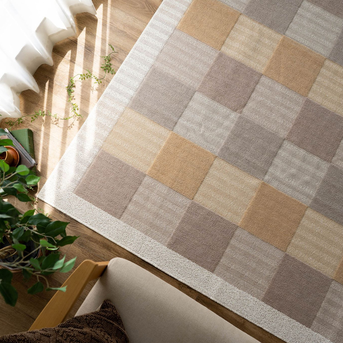 サヤンサヤン ラグ 約 2畳 洗える 抗菌 防ダニ 防臭 カーペット